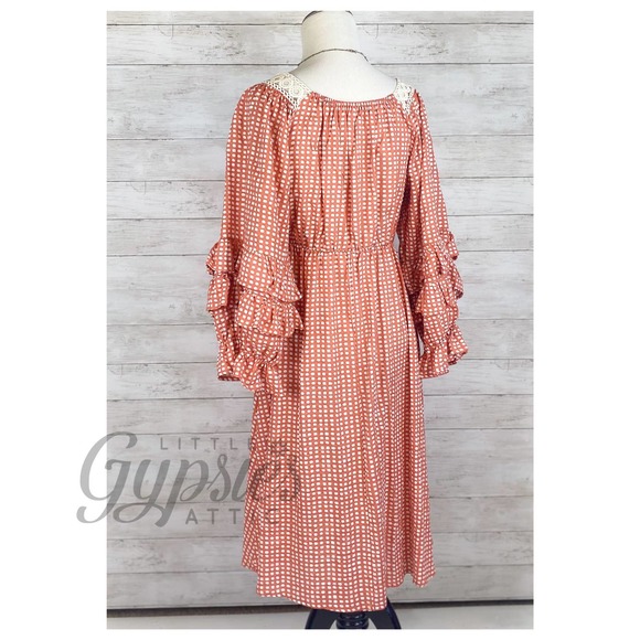 Handmade Farmhouse Prairie Midi Dress - Picture 6 of 15